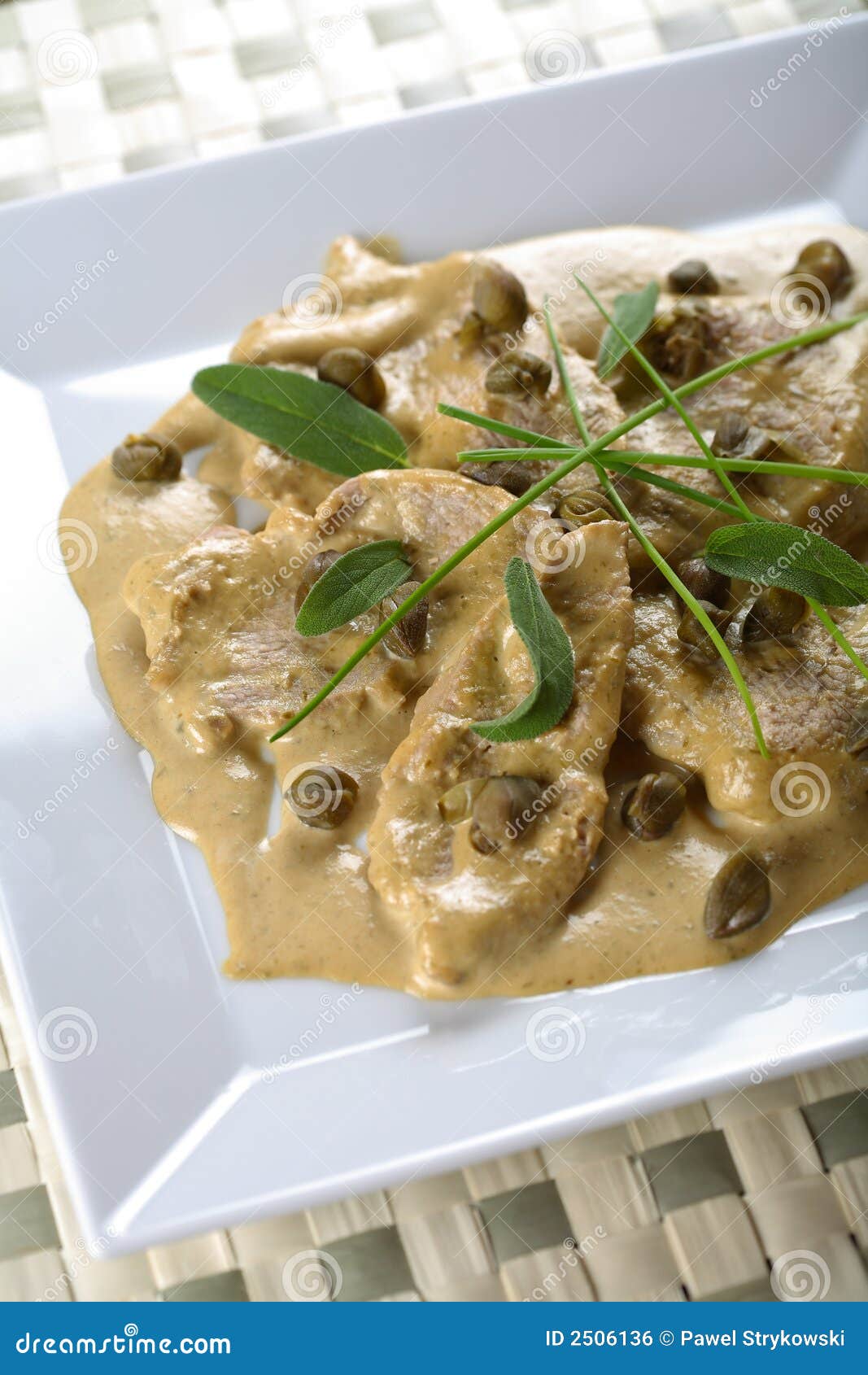 Tasty meat in the dressing stock photo. Image of delicious 2506136