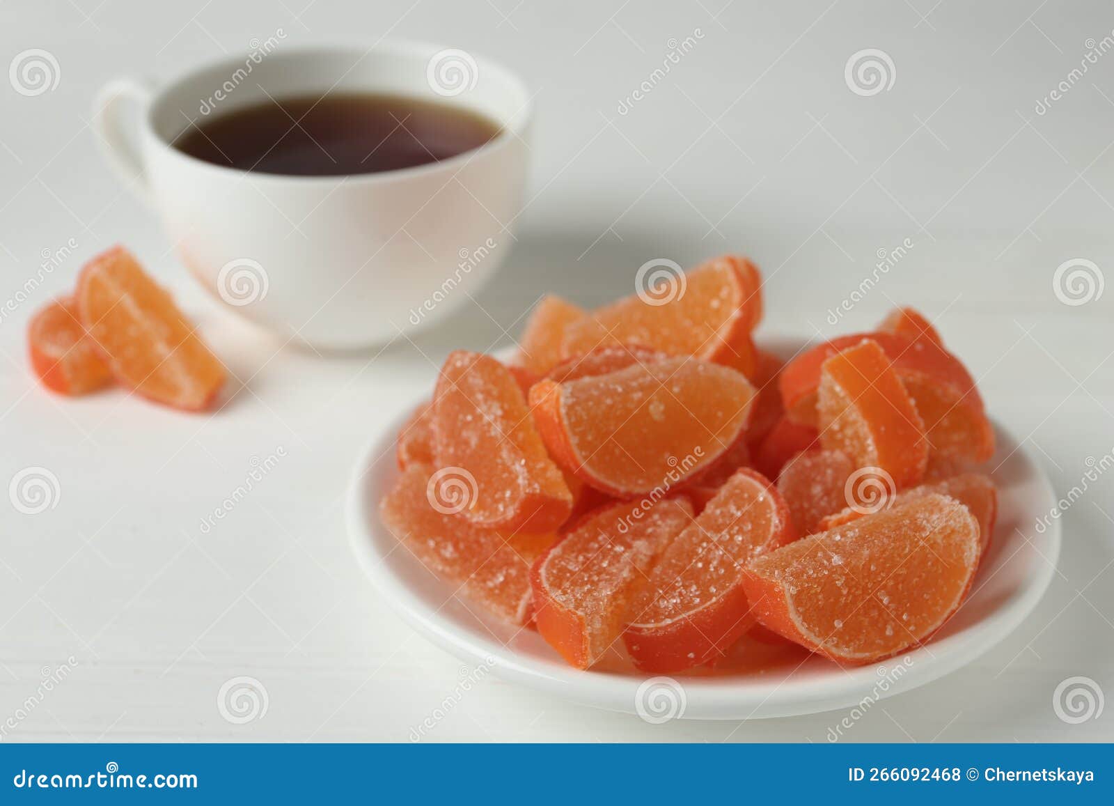 Tasty Orange Jelly Candies on White Table Stock Photo Image of candy