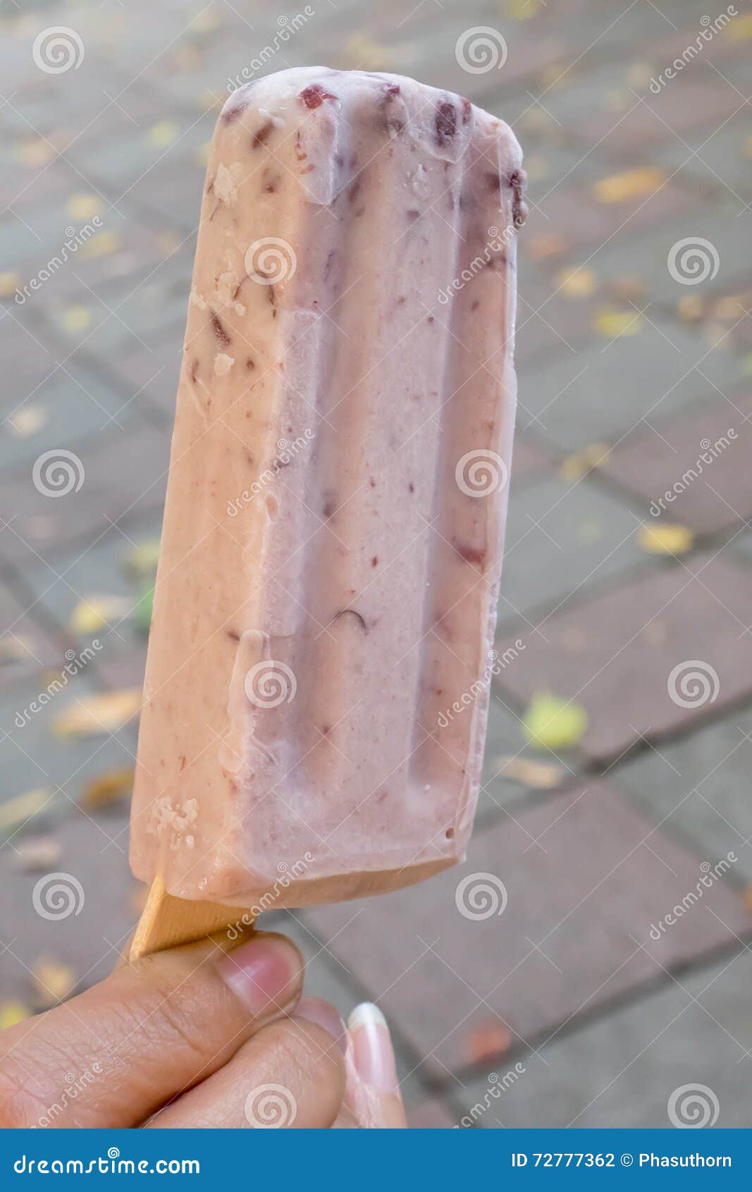 Tasty Red Bean Ice Popsicle. Stock Photo Image of sweet, bean 72777362
