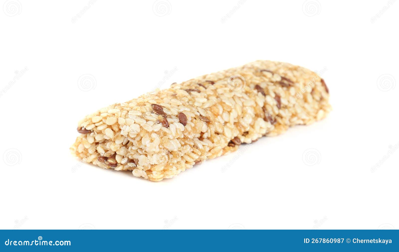 Tasty Sesame Seed Bar Isolated on White Stock Image Image of object