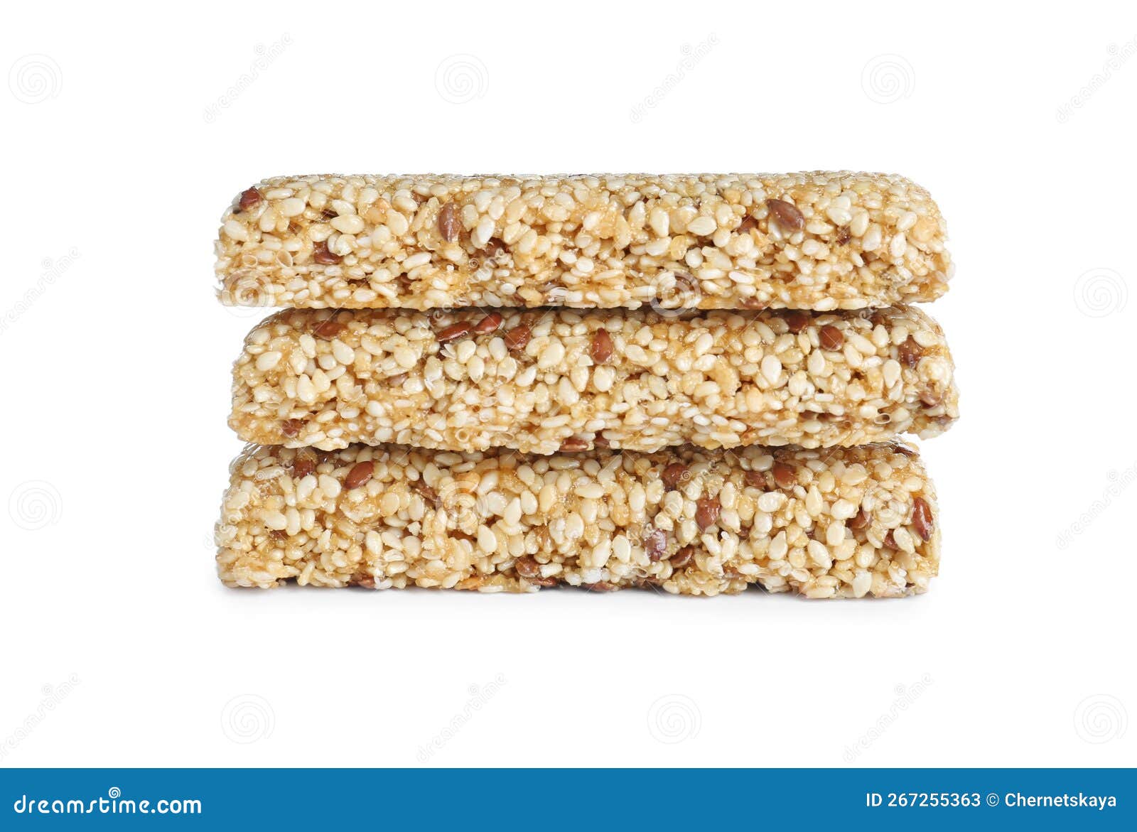 Tasty Sesame Seed Bars Isolated on White Stock Image Image of dessert