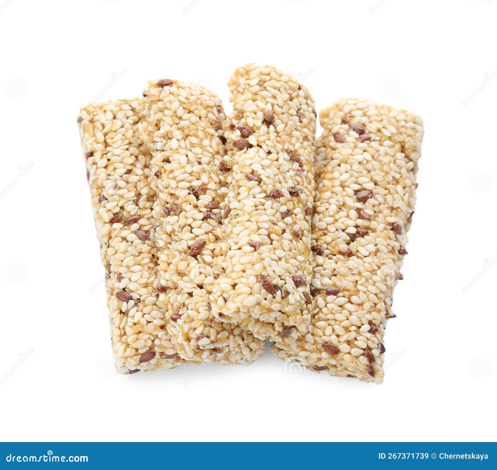Tasty Sesame Seed Bars Isolated on White Stock Image Image of natural