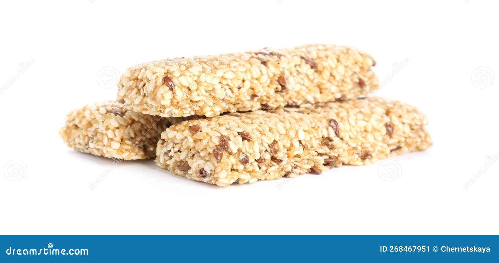 Tasty Sesame Seed Bars Isolated on White Stock Image Image of glaze