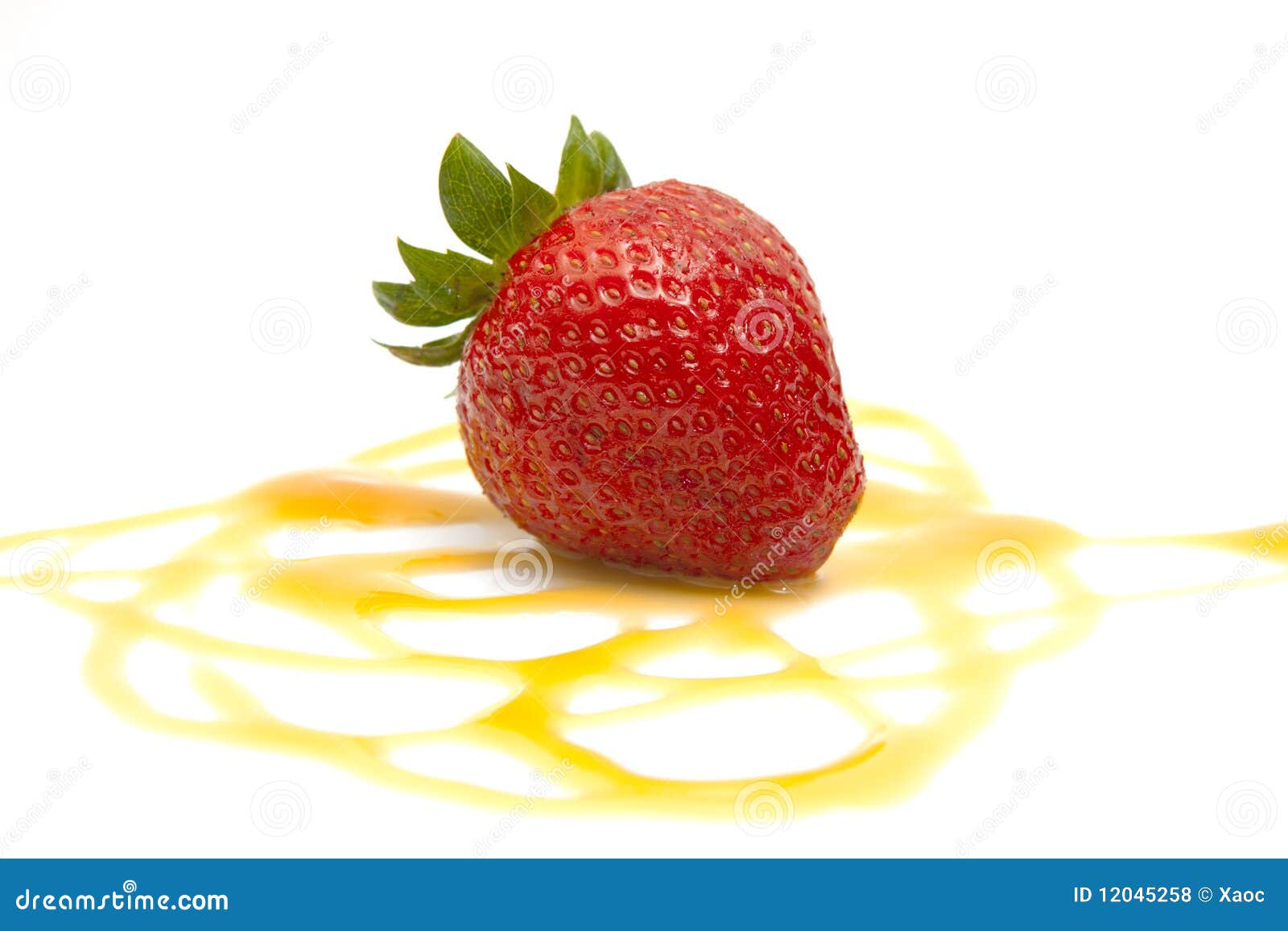 Tasty Strawberry On A Swirl Of A Vanilla Stock Photo Image of fruity