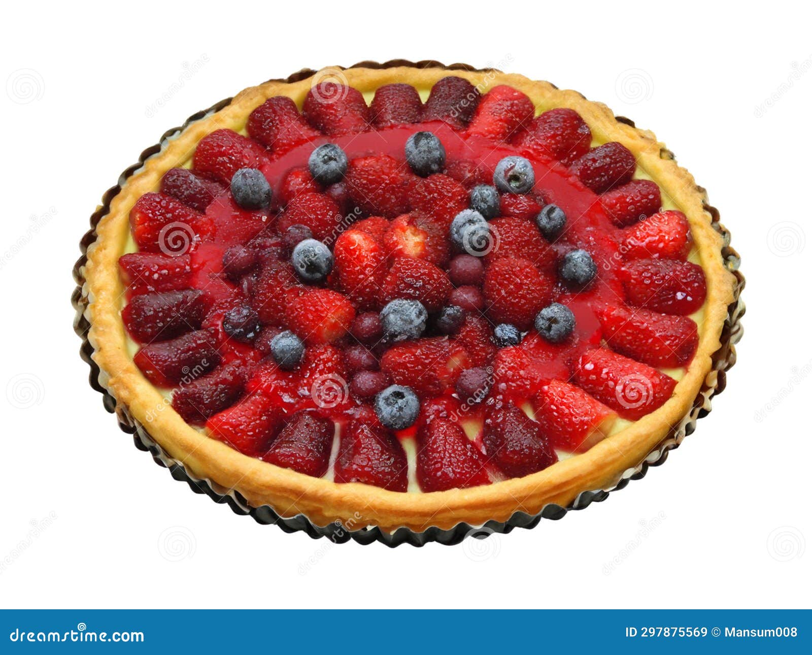 Strawberry Tart Cartoon RoyaltyFree Stock Photo
