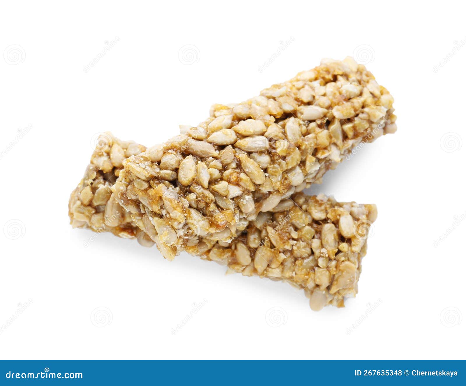 Tasty Sunflower Seed Bars Isolated on White Stock Photo Image of
