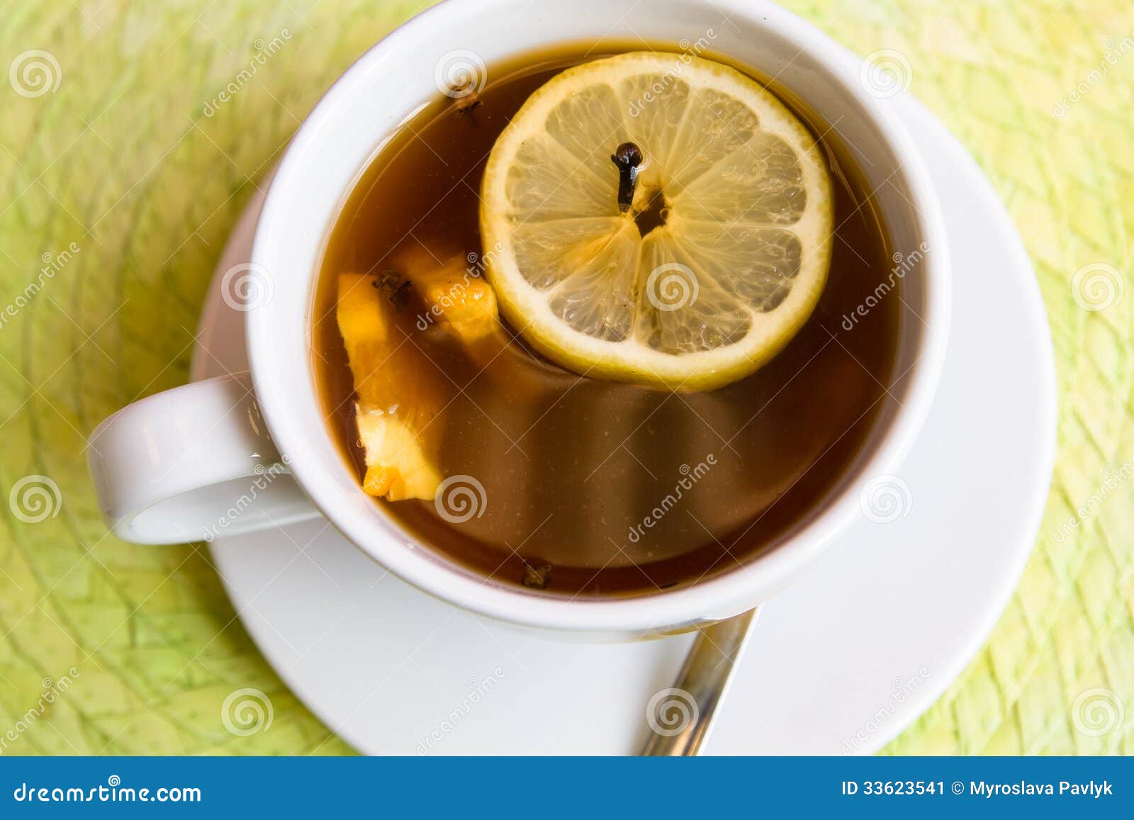 Tasty Tea with Cinnamon, Cloves and Lemon Stock Image Image of lemon, dishes 33623541