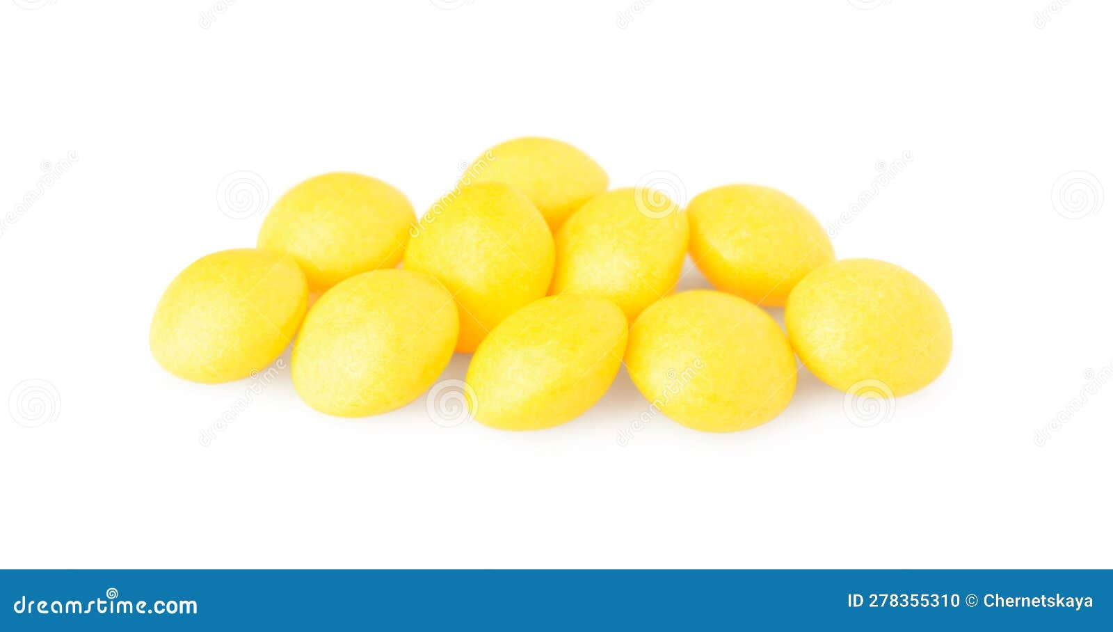 Tasty Yellow Chewing Gums Isolated on White Stock Photo Image of