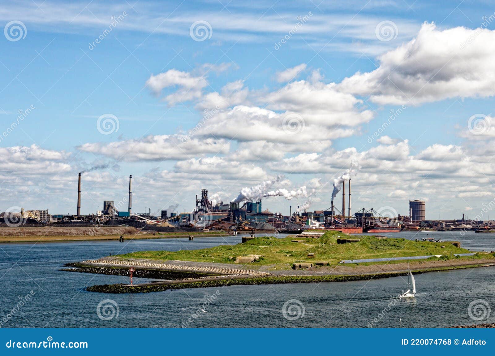 Tata Steel Plant Ijmuiden Holanda Foto de archivo - Imagen de