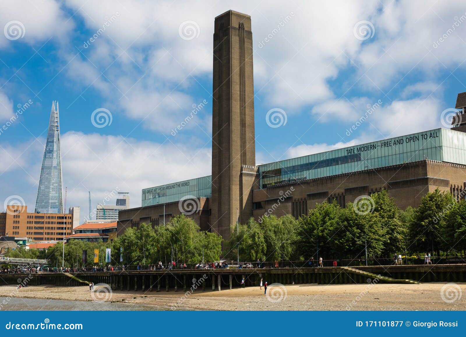 Tate Modern Facade, Modern Art Gallery Museum in London Editorial