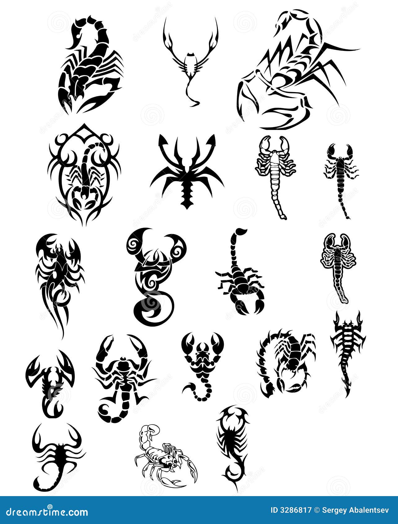 Tatoo de los escorpiones ilustración del vector. Ilustración de modelo - 3286817