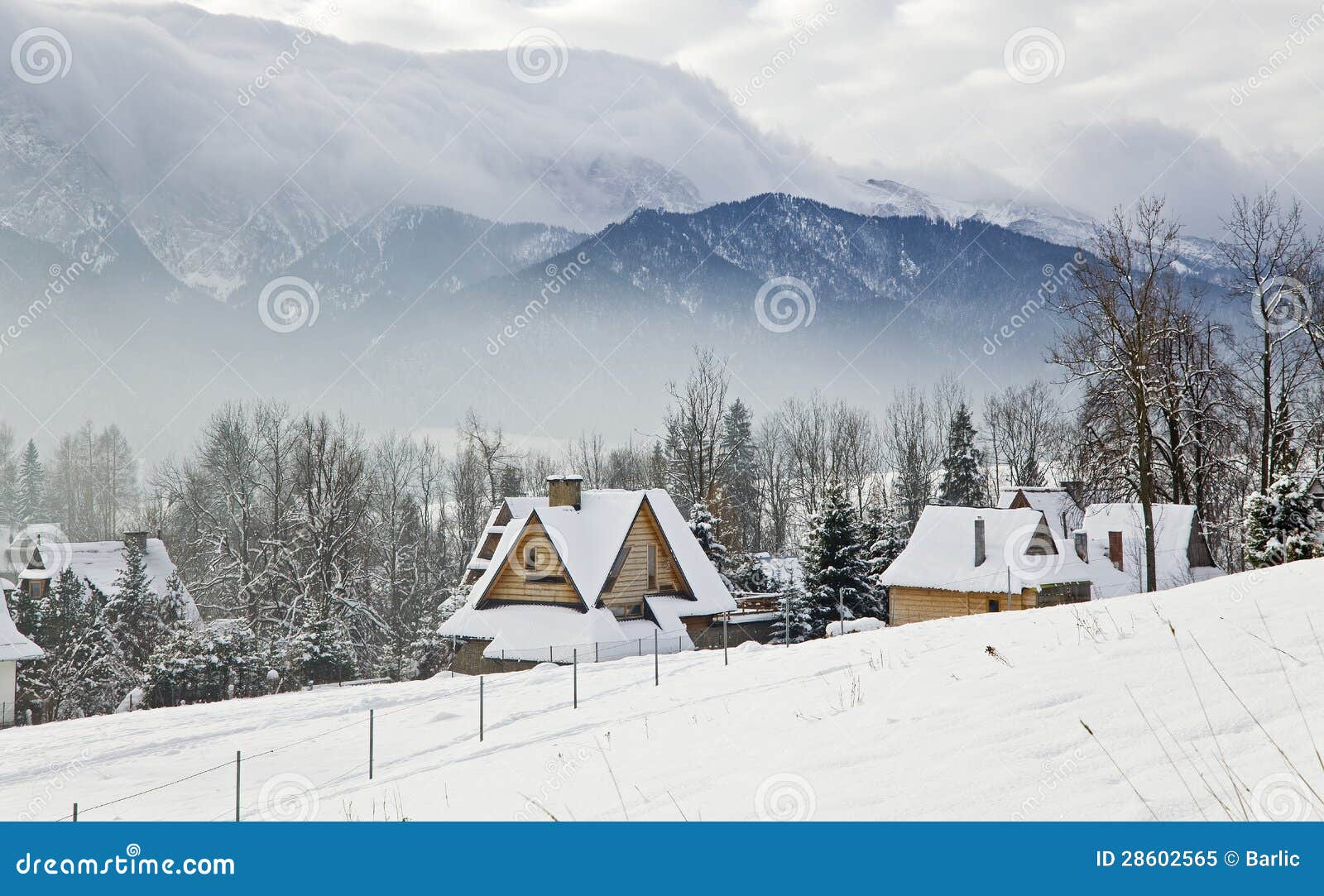 Tatra mountains. Mountains Tatra in winter scenery