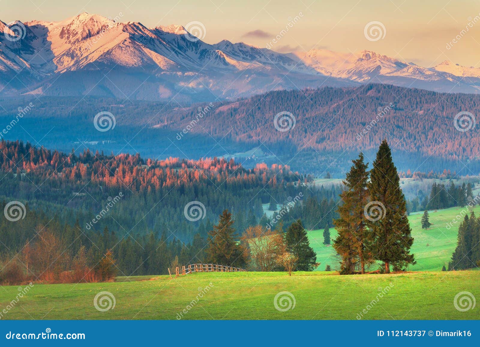 Tatra Mountains At The Sunset Stock Image Image Of High Sunrise