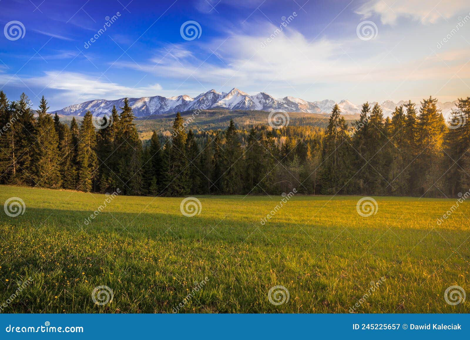 tatra mountains at sunset