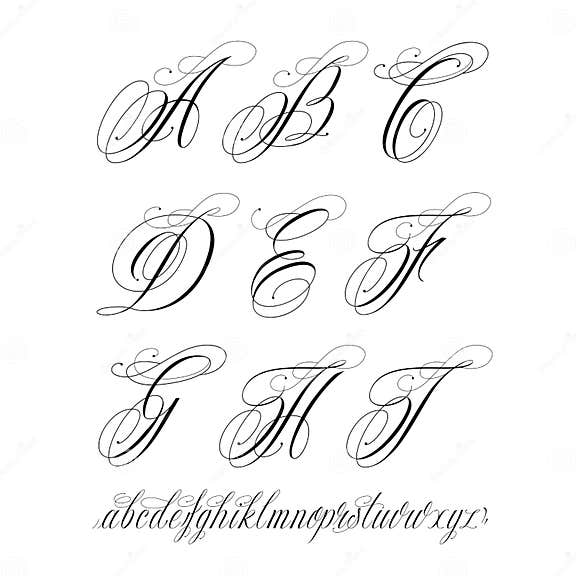Tattoo alphabet stock vector. Illustration of retro, chicano - 40466832