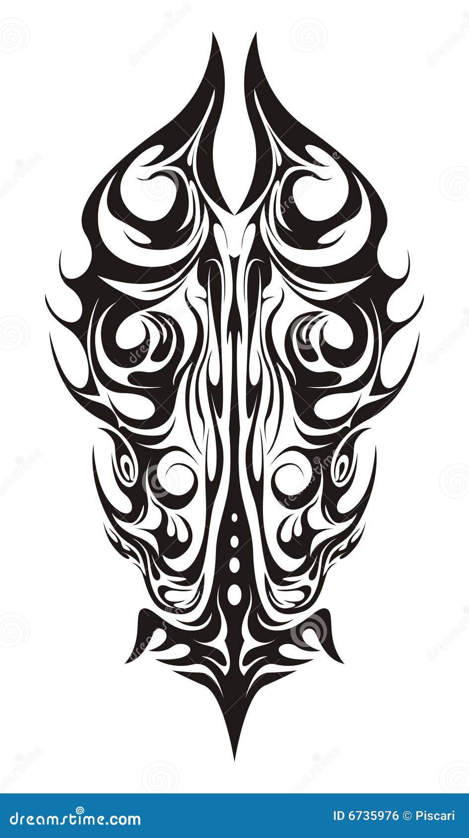 Tattoo art stock vector. Image of vertical, artistry 