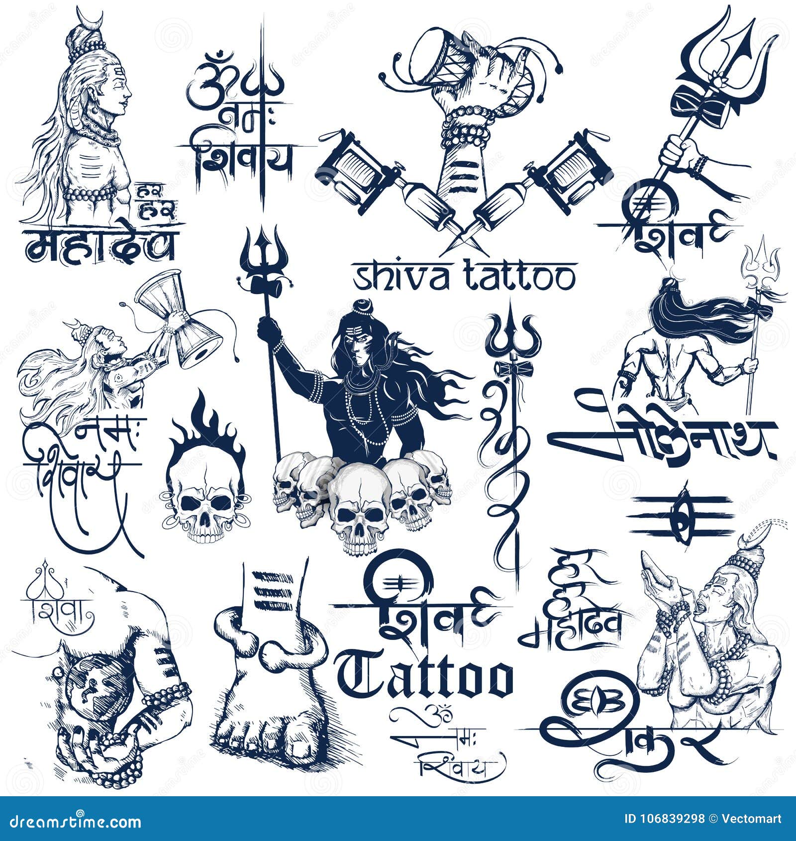 Buy Temporary Tattoowala Om Trible Trishul God Shiva Designs Pack of 4  Temporary Tattoo Sticker For Men and Woman Temporary body Tattoo (2x4 Inch)  Online at Best Prices in India - JioMart.