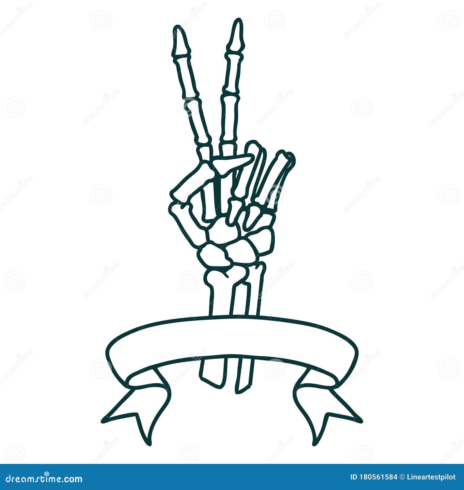 sticker of tattoo in traditional style of a skeleton giving a peace sign  Stock Vector Image  Art  Alamy