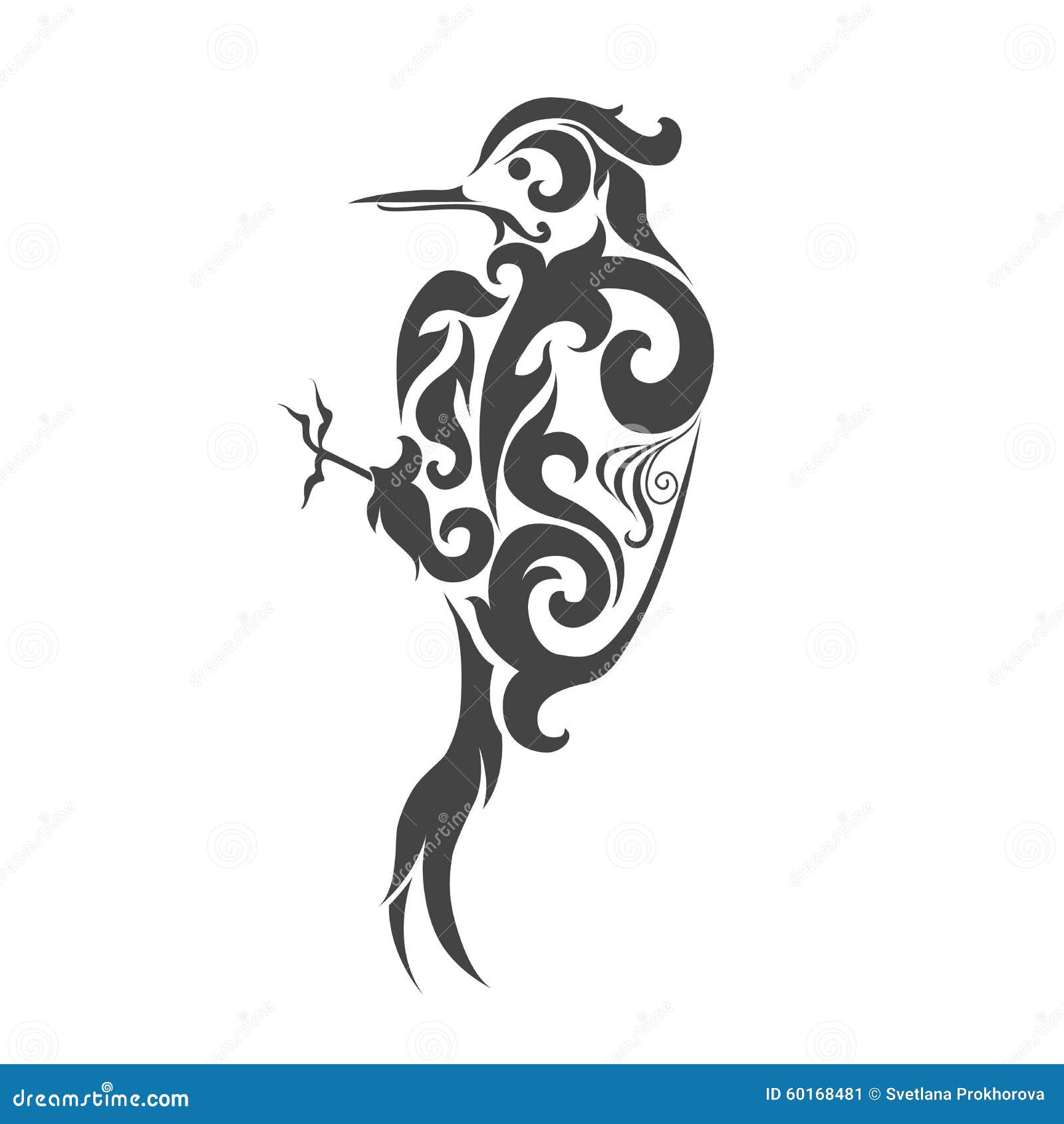 Tattoo bird design stock vector. Illustration of creative - 60168481