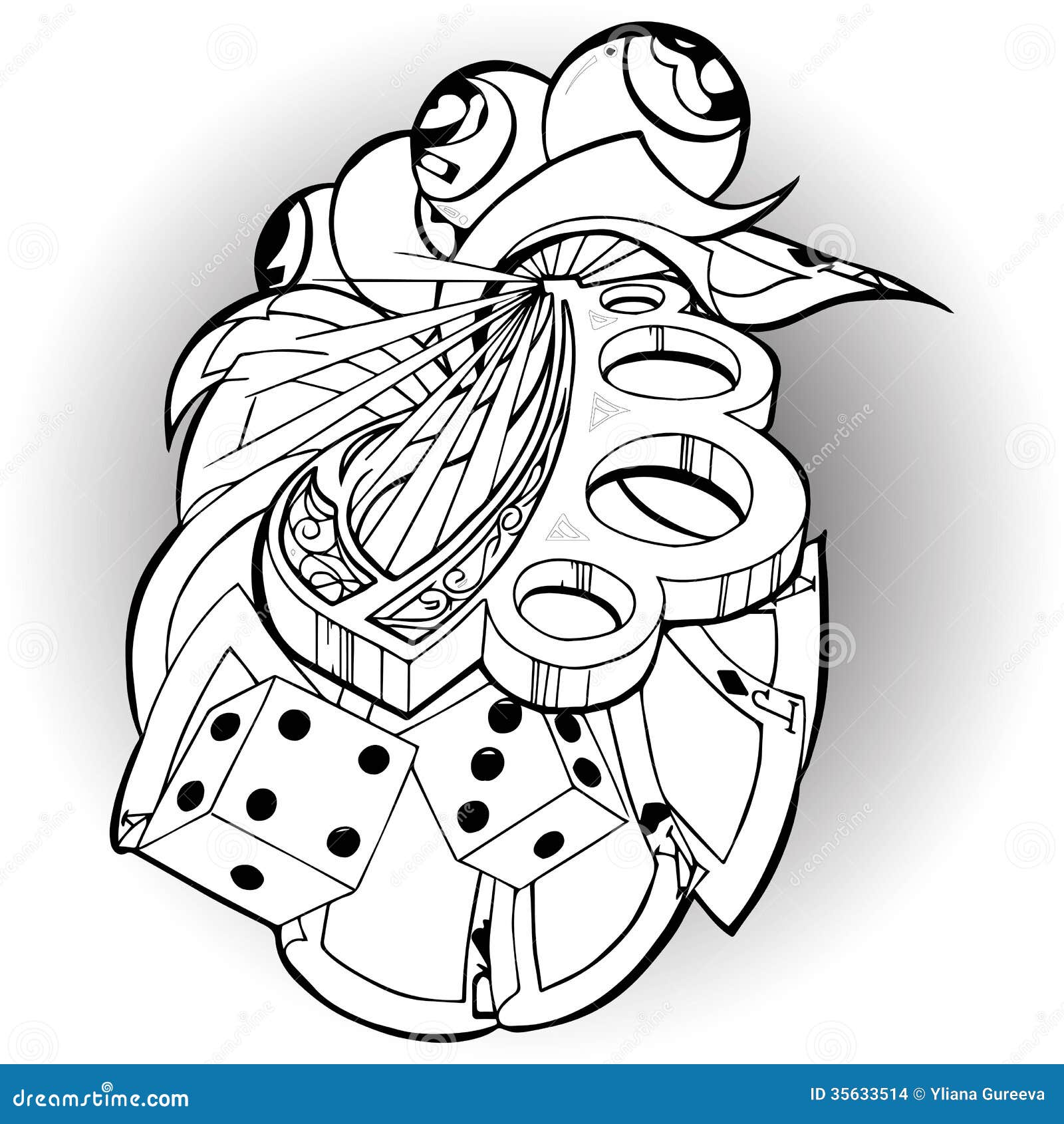 playing poker coloring pages - photo #41