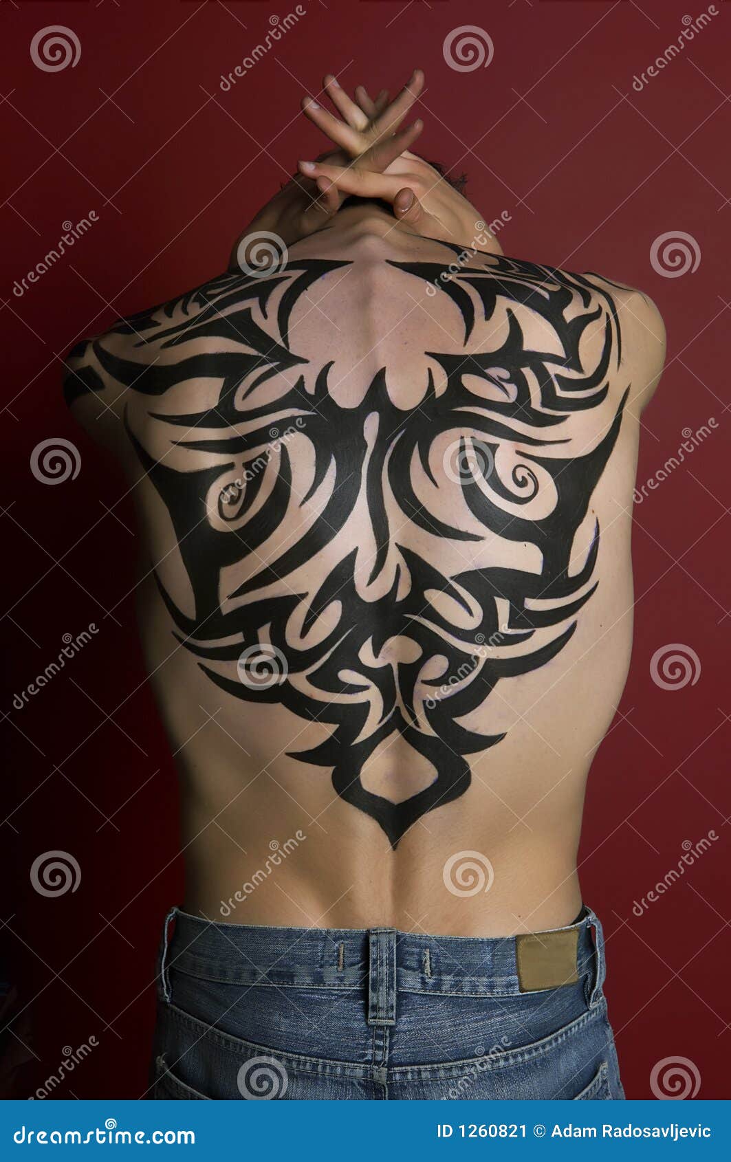 Boy with stylish haircut and tattoo. handsome Man Stock Photo by  ©EugenePartyzan 320088876