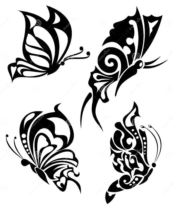 Tattoo butterflys stock vector. Illustration of tattoo - 9834313