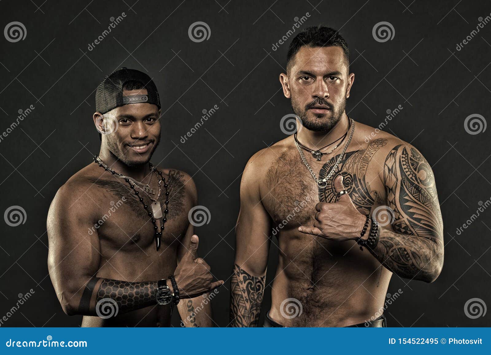 Tattoo Culture Concept. Tattoo Brutal Attribute. Men Brutal Attractive  Hispanic Appearance Tattooed Body Stock Image - Image of culture, handsome:  154522495