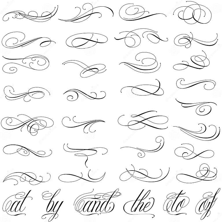 Tattoo curls stock vector. Illustration of formal, card - 40569568