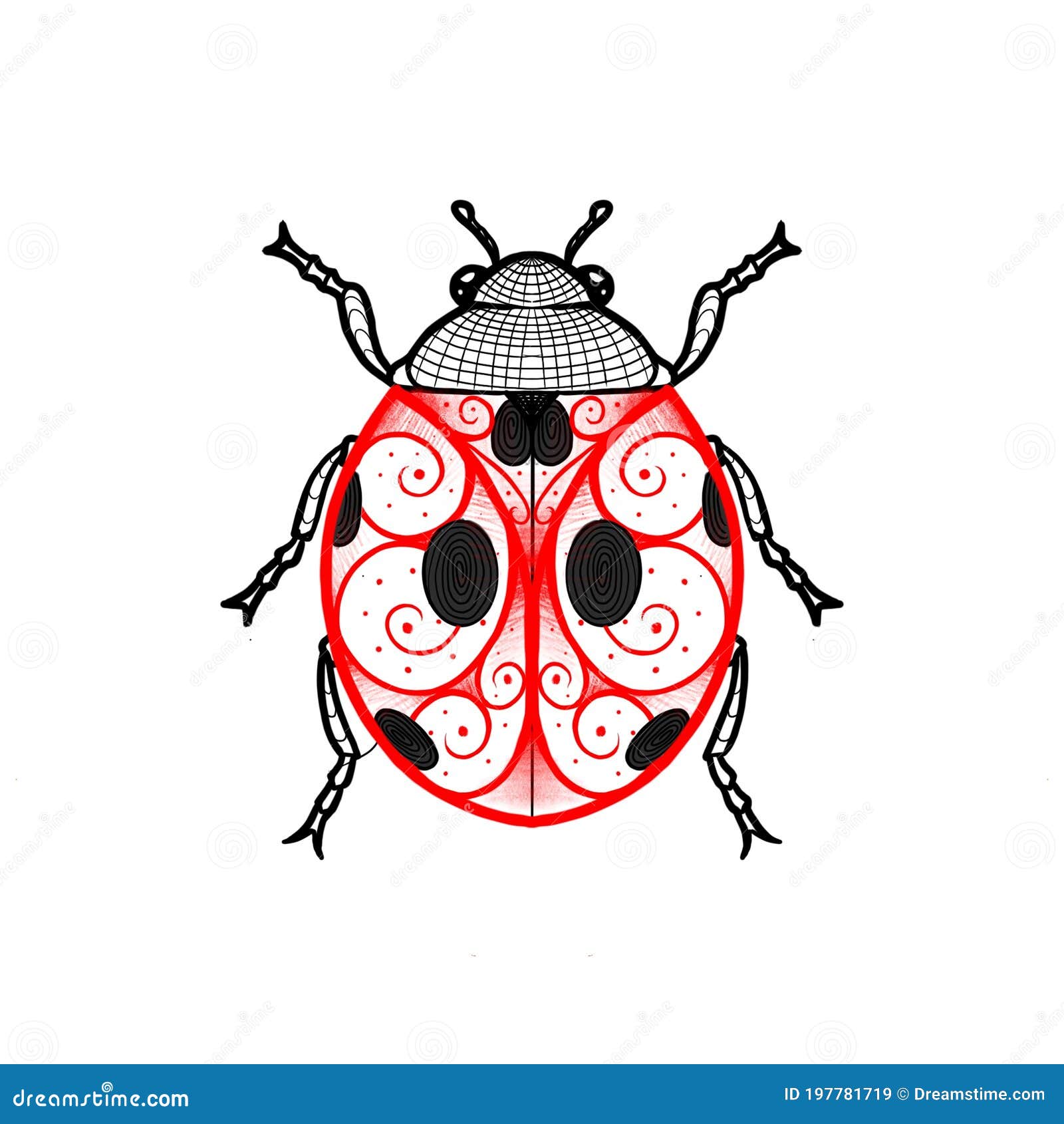 Tattoo Black and Red Linework Ladybug Stock Illustration - Illustration of tattoo, abstraction: 197781719 Tattoo Black and Red Linework Ladybug Stock Illustration - Illustration of tattoo, abstraction: 197781719