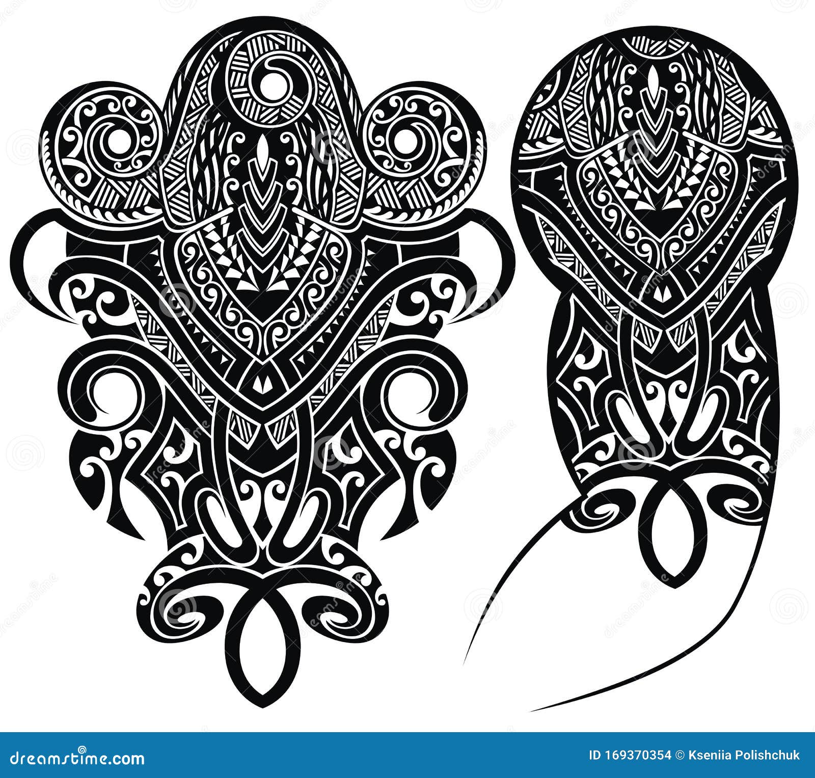 Decorative Tattoo Design, Shoulder Abstract Tattoo Art Tribal. Vector  Illustration Stock Vector - Illustration of elegance, pattern: 169370354