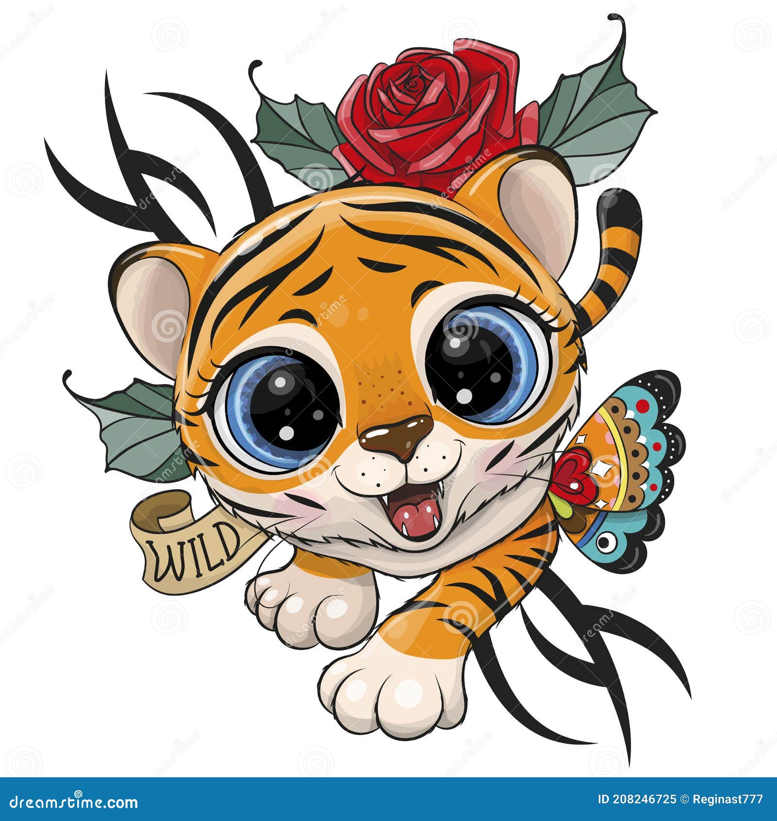 tattoo  tiger is creeping up