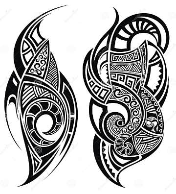 Tattoo design stock vector. Illustration of maori, tribal - 39556151