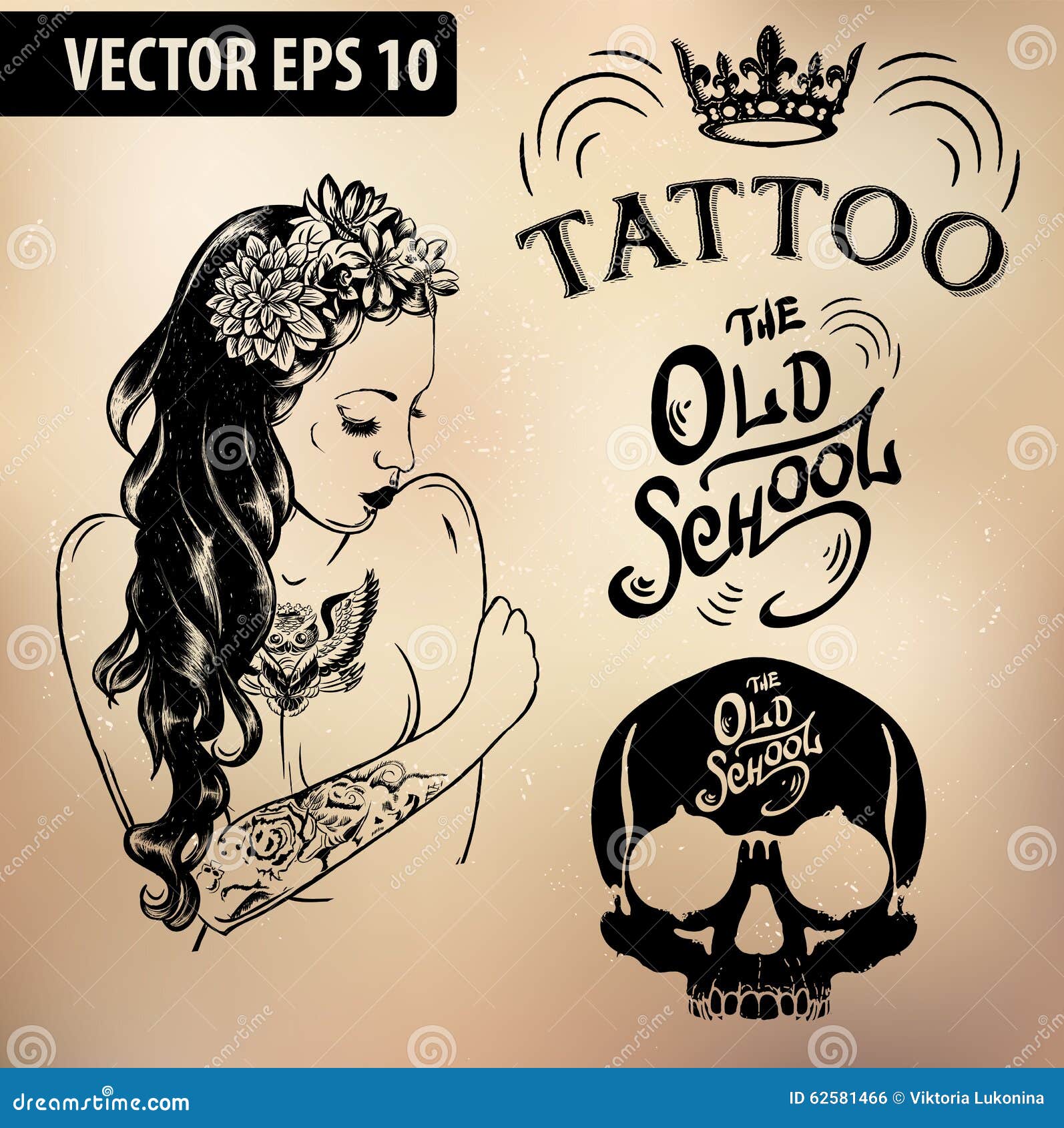 Skull tattoo logo Stock Vector by ©ilovecoffeedesign 78085980