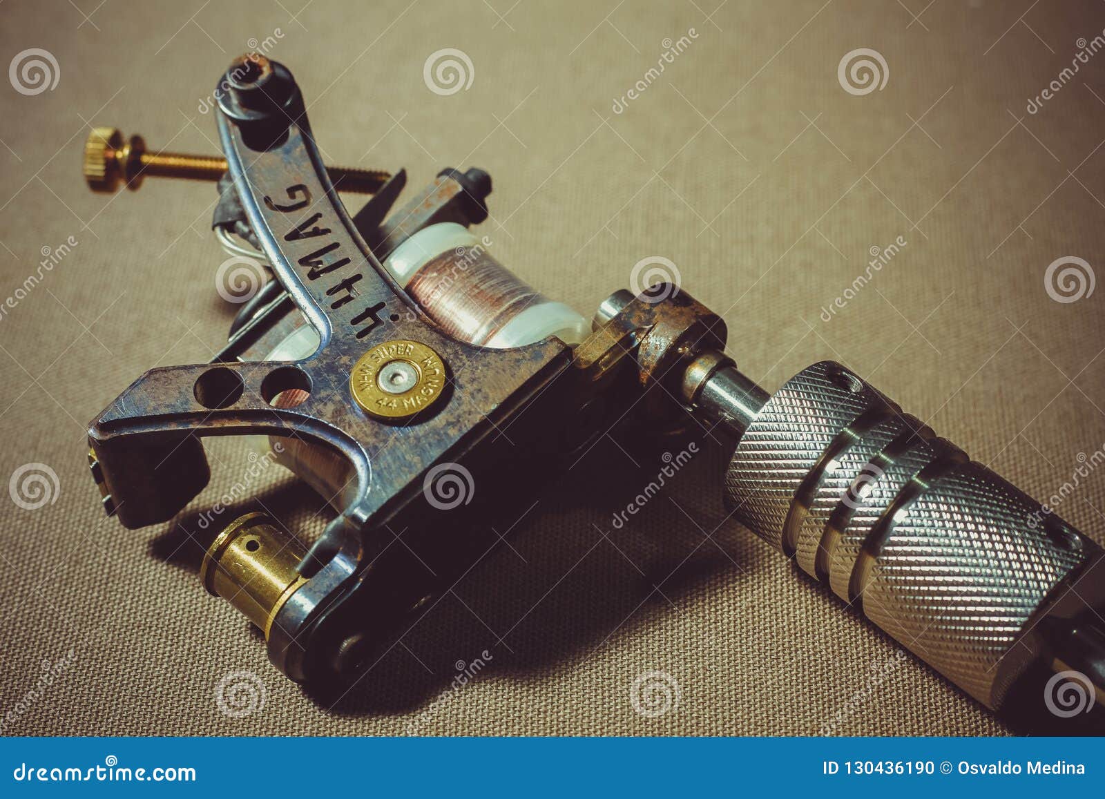Tattoo Gun Steel, Background Color Editorial Image - Image of steel, style:  130436190