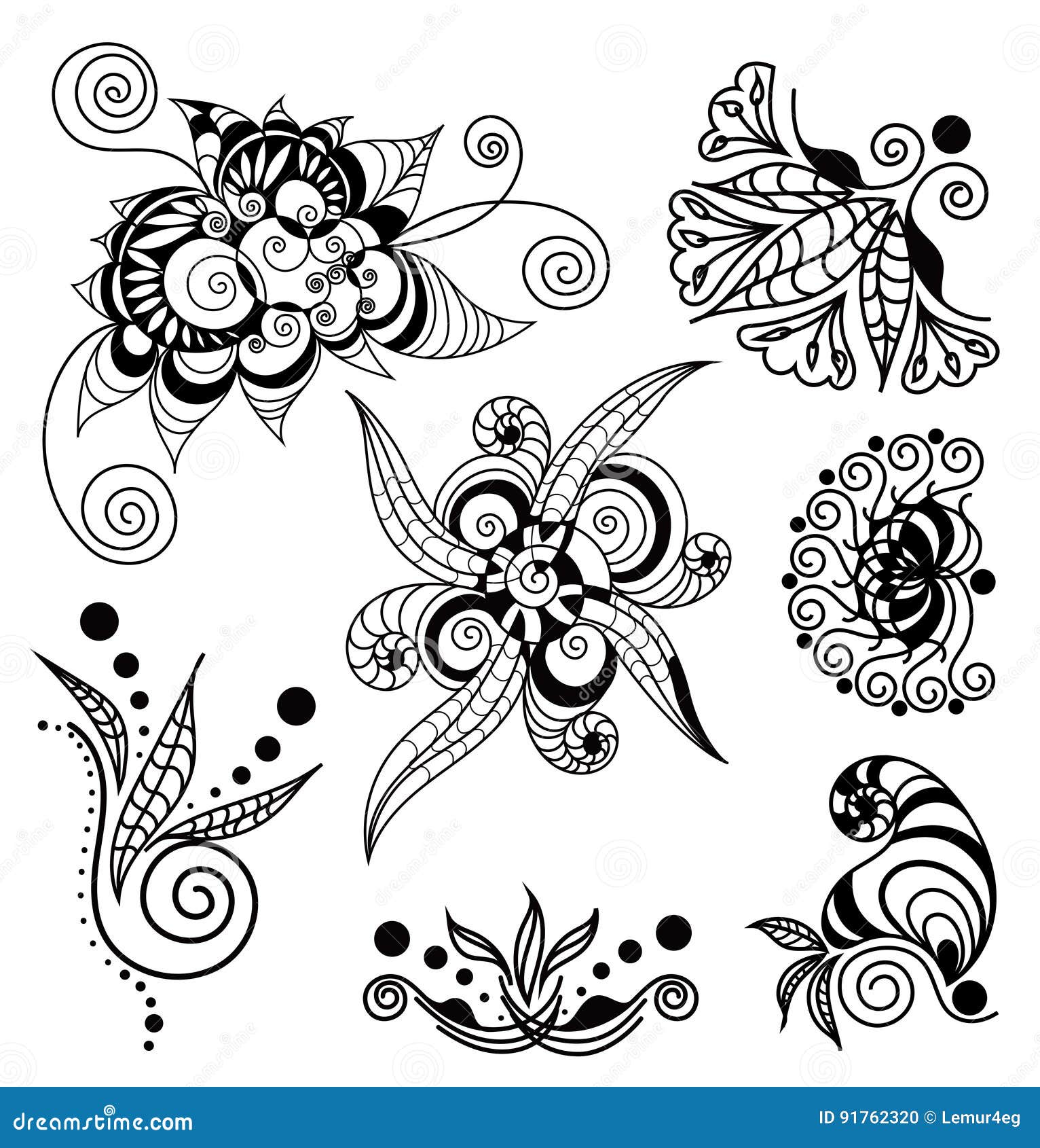 Black Henna Body Paints Temporary Tattoos (Set 6 Sheets) – TEMPOTATS