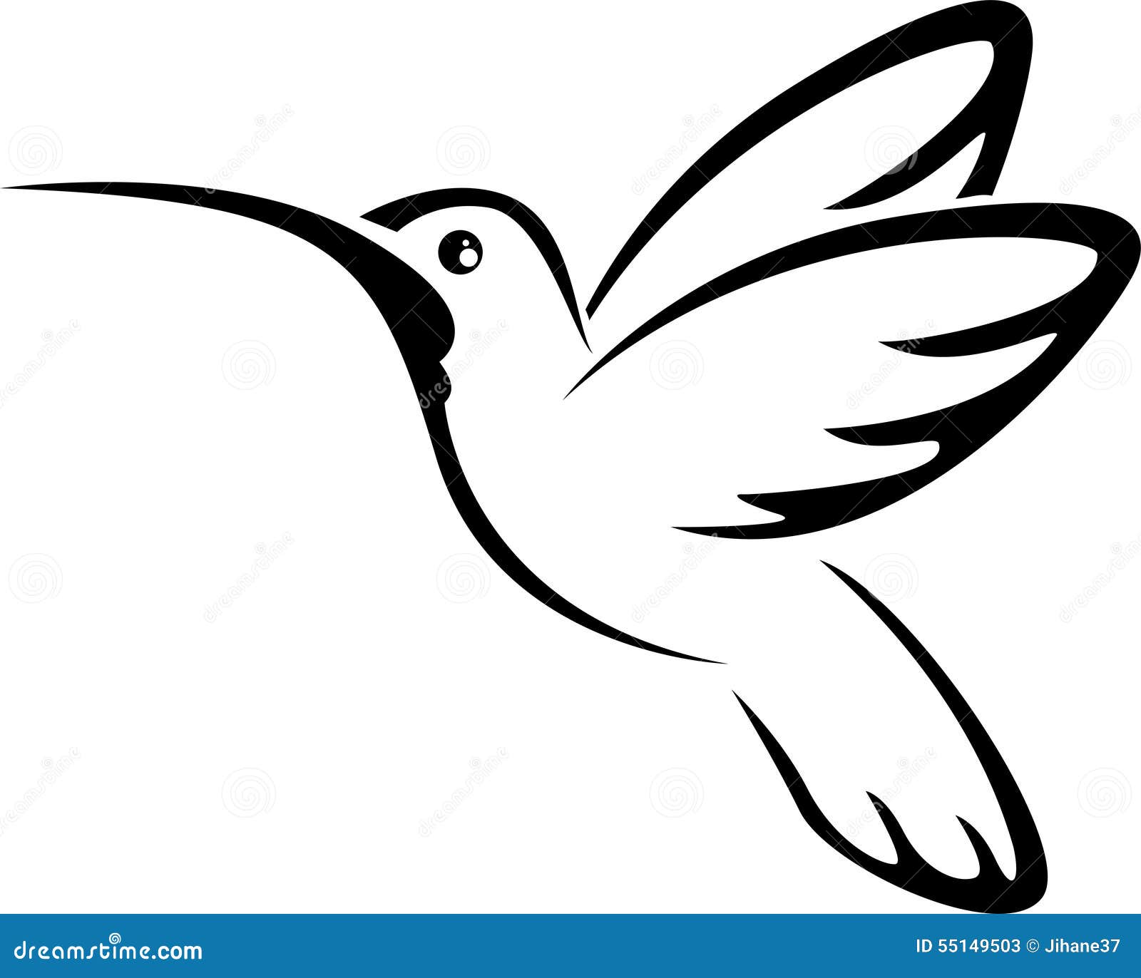 Tattoo Hummingbird For You Design Stock Illustration - Image: 55149503