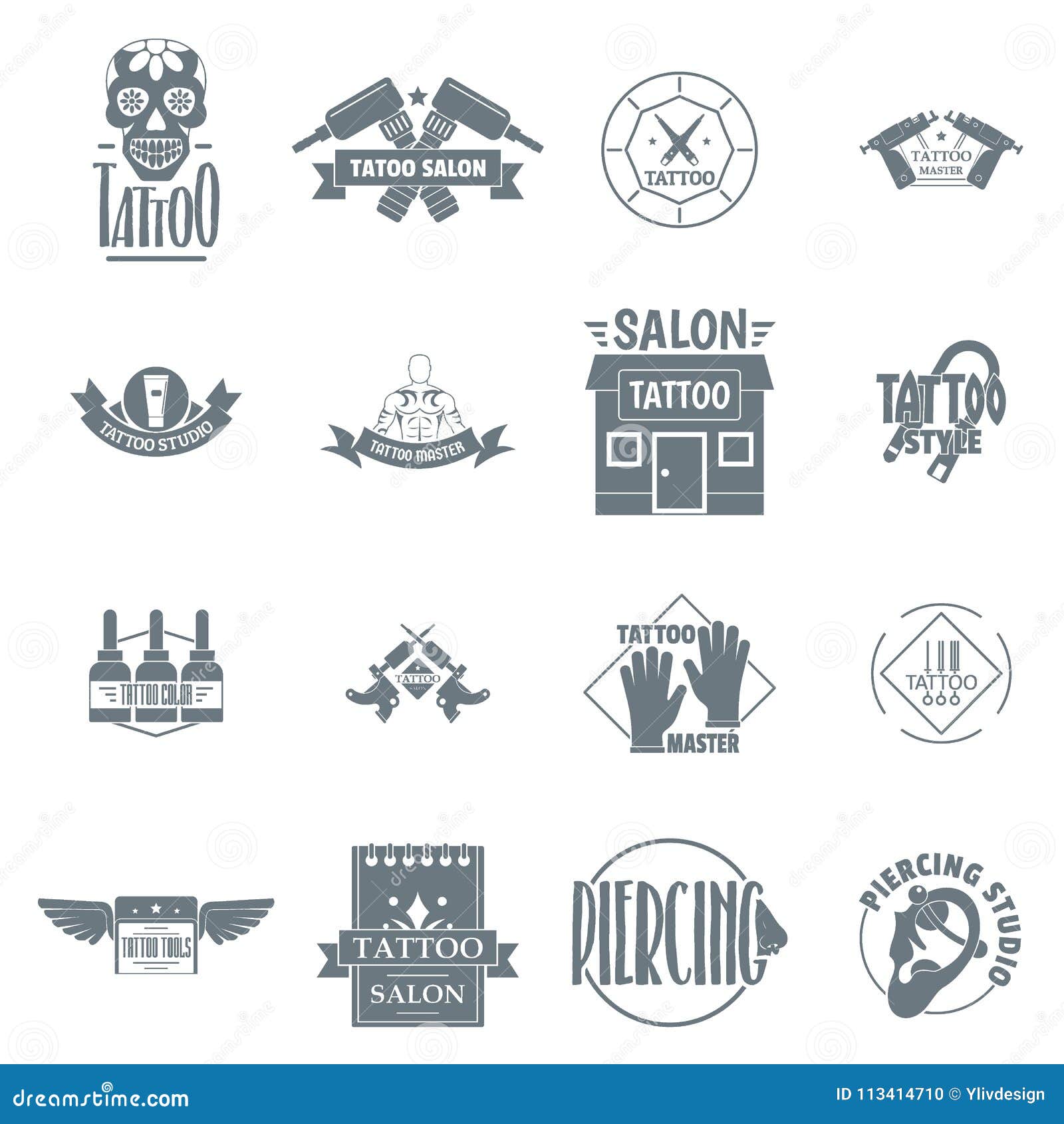 Premium Vector | Tattoo machine logo design vector illustration template