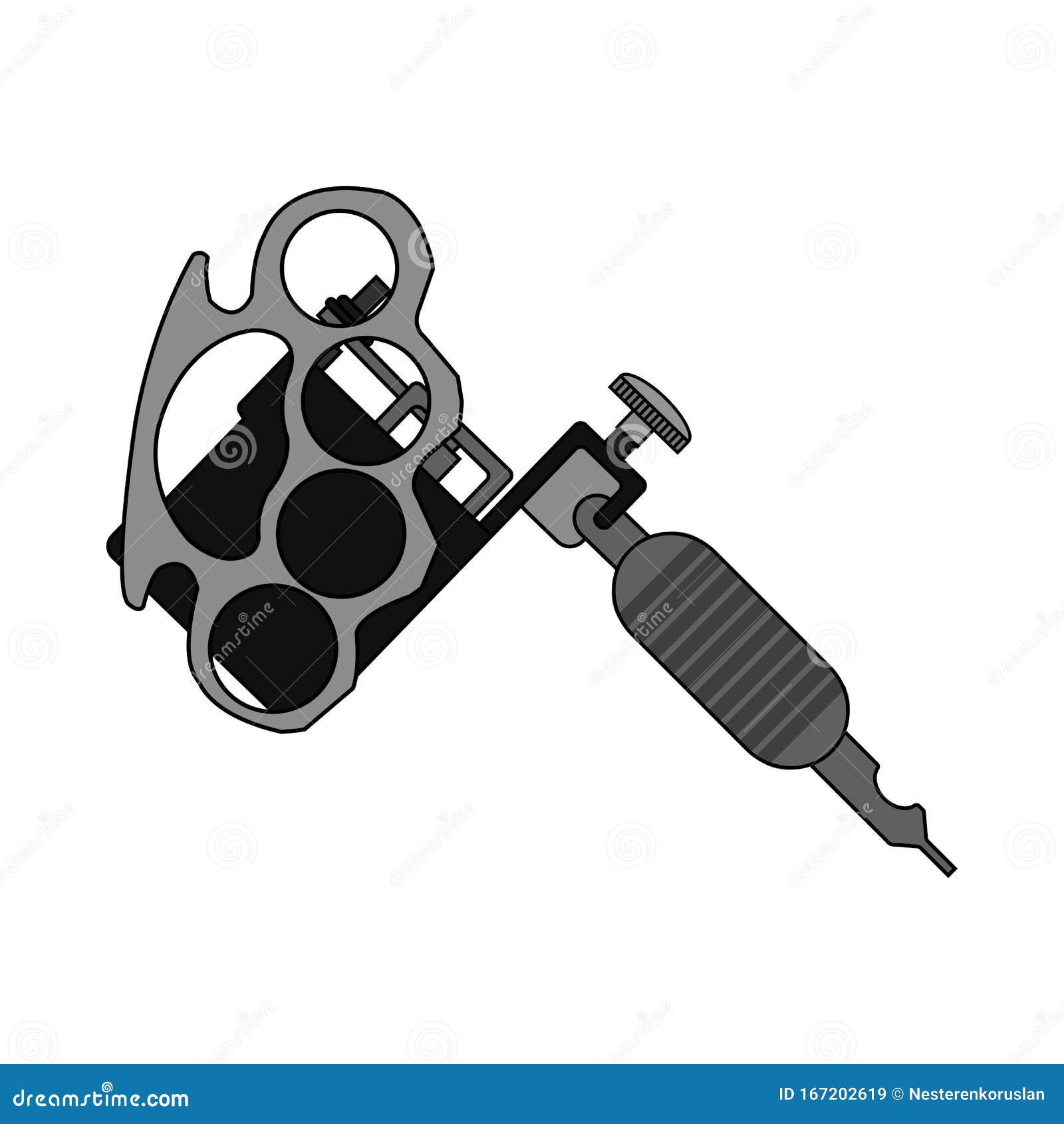 Tattoo Machine Color Drawing Stock Vector - Illustration of inverse,  isolated: 167202619