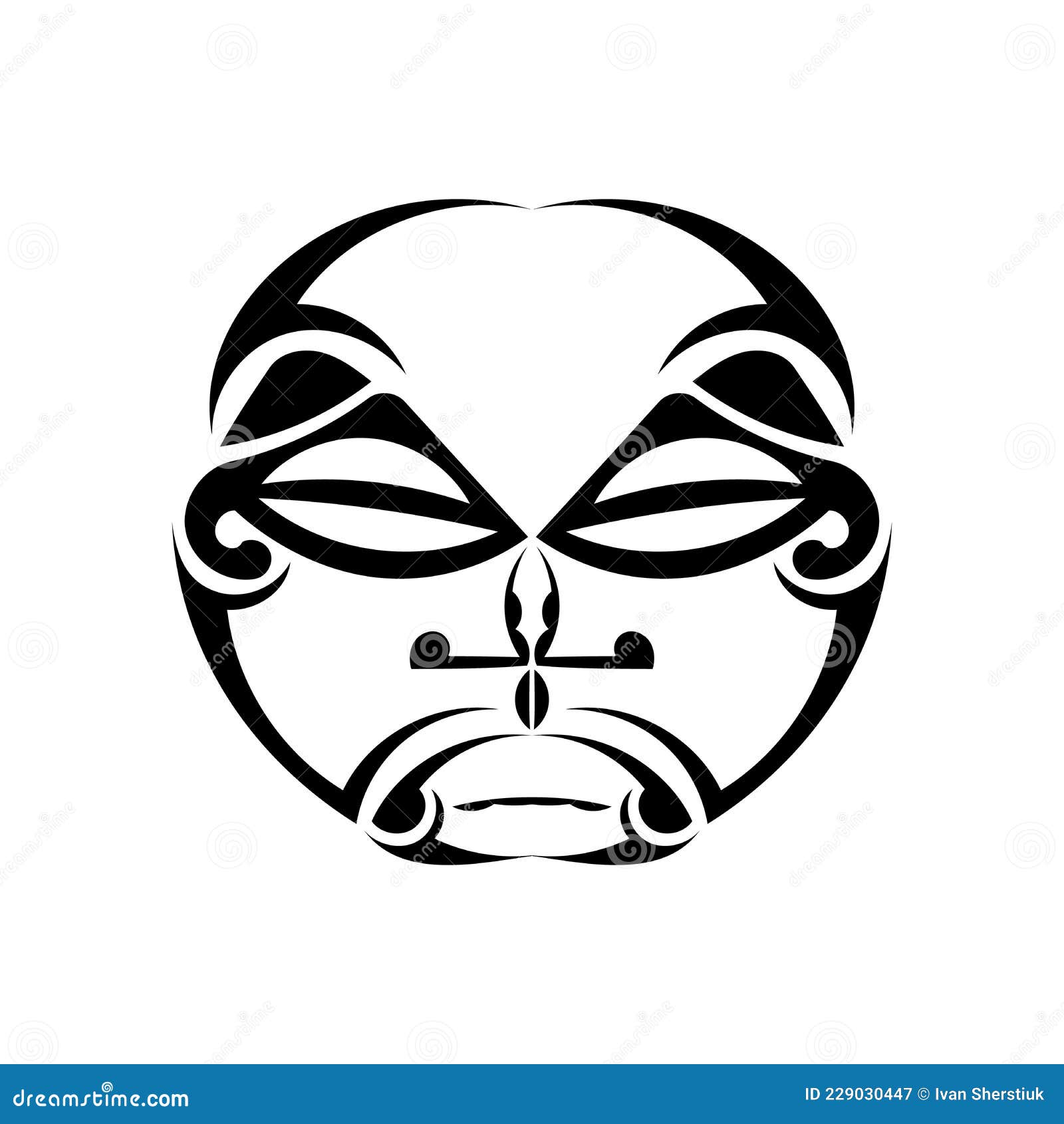 Ethnic Black Sunface Silhouette Tribal Style Stock Vector Royalty Free  579253693  Shutterstock