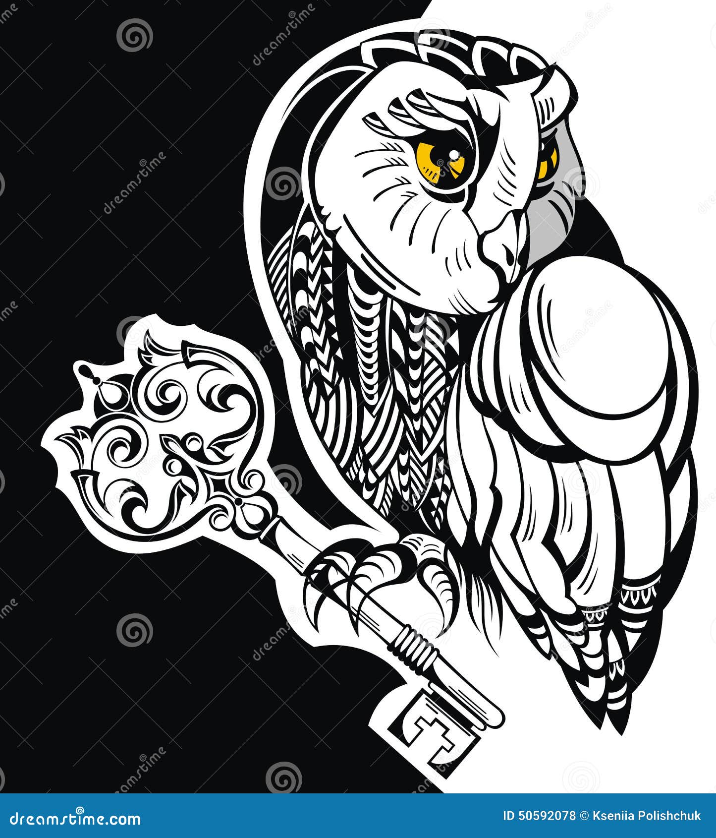 Black and Grey Owl by Mario Padilla: TattooNOW