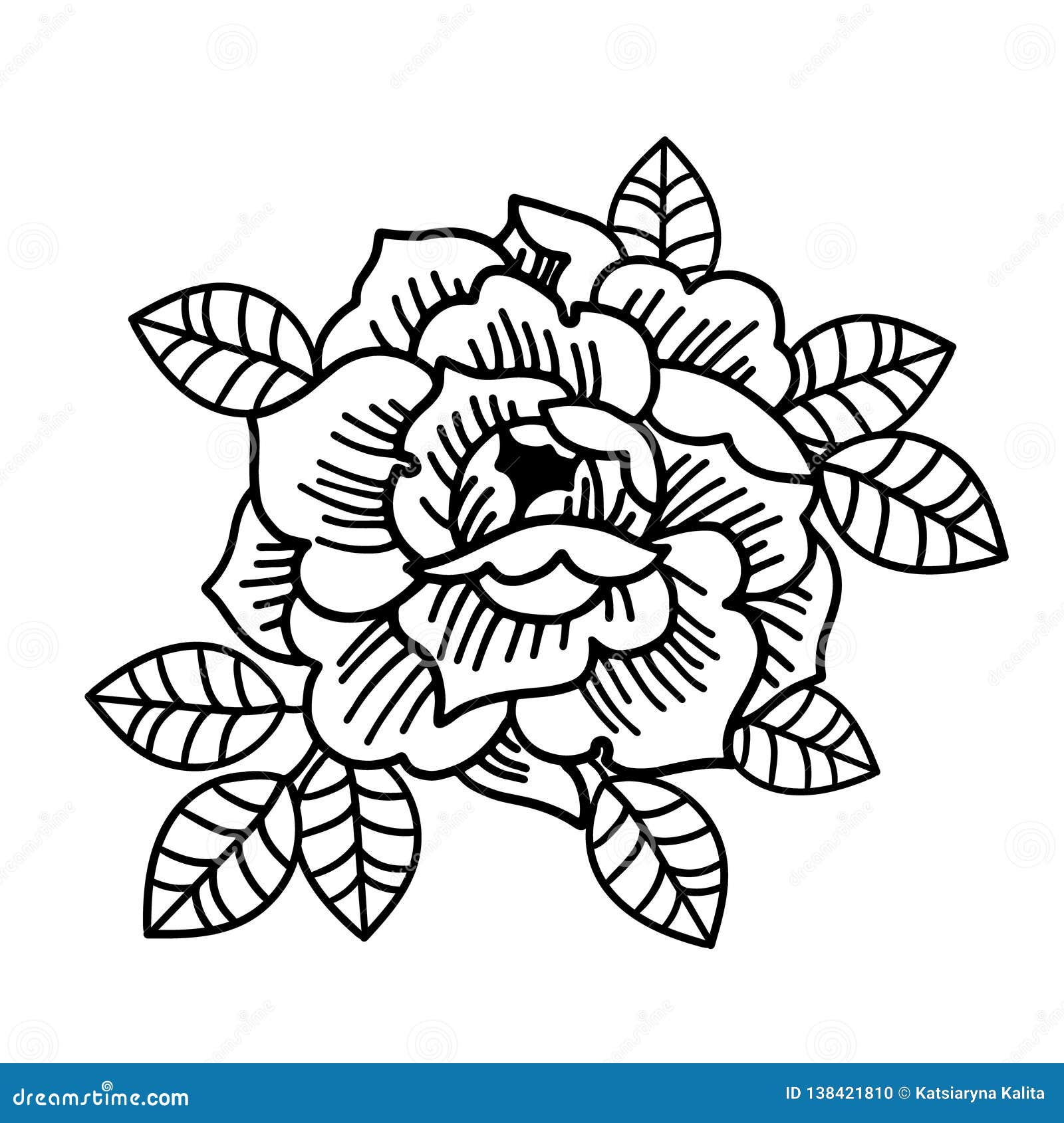 Download Tattoo Rose Flower.Tattoo, Mystic Symbol Isolated Vector Stock Vector - Illustration of beyond ...