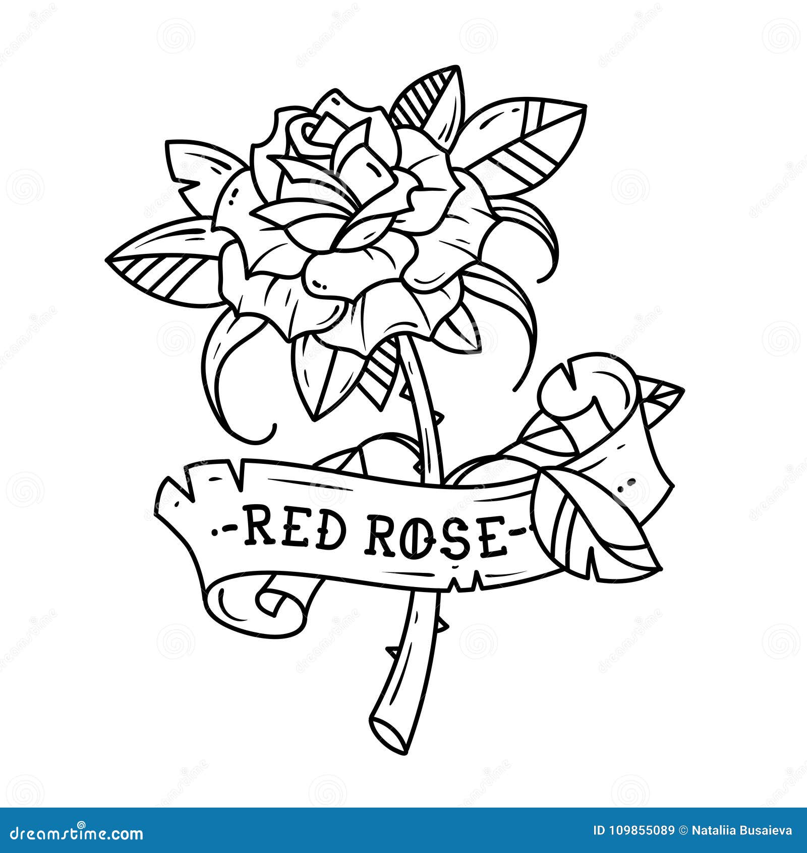 Vintage Rose Vignette Stock Illustration  Download Image Now  Ribbon   Sewing Item Tattoo Rose  Flower  iStock