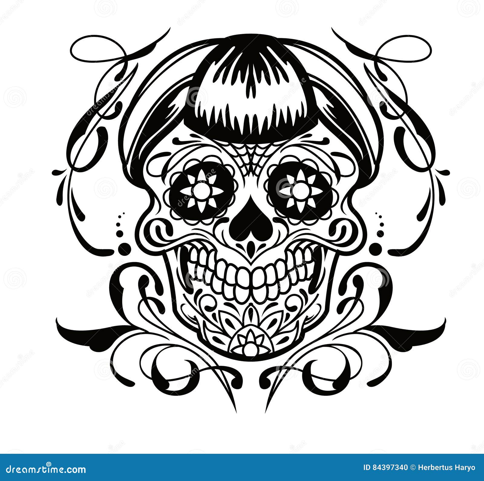 Silhouettes of flaming human skull.Human fire skull tattoo logo design  vector template.Skull flames front face logo.Vector illustration Stock  Vector | Adobe Stock