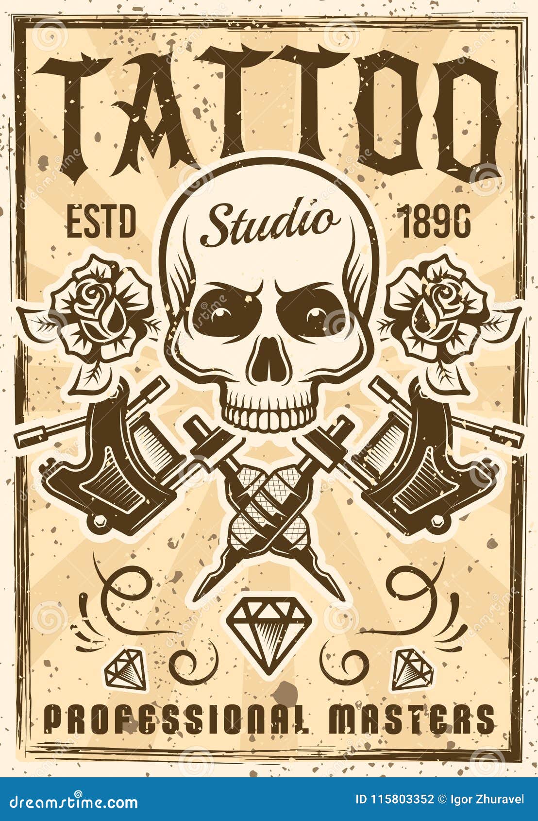 Free PSD  Professional tattoo studio poster template