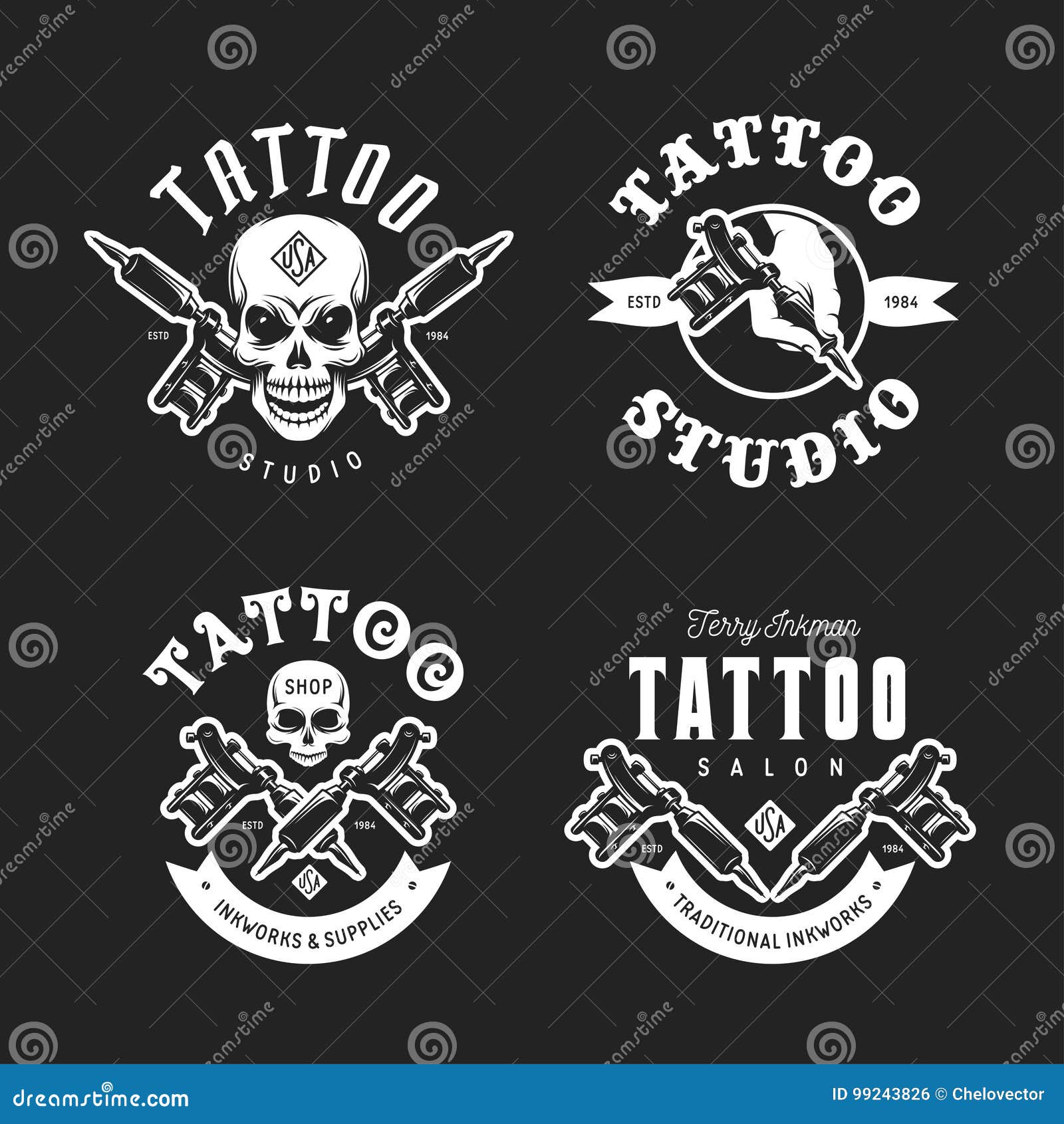 Buy Tattoo Gun Svg Tattoo Machine Clipart Png Dxf for Logo Eps Online in  India  Etsy