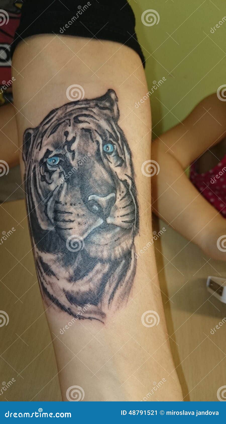 BlueEyed Tiger by Adrian Caro  Sacred Arts Tattoo Los Angeles CA  r tattoos