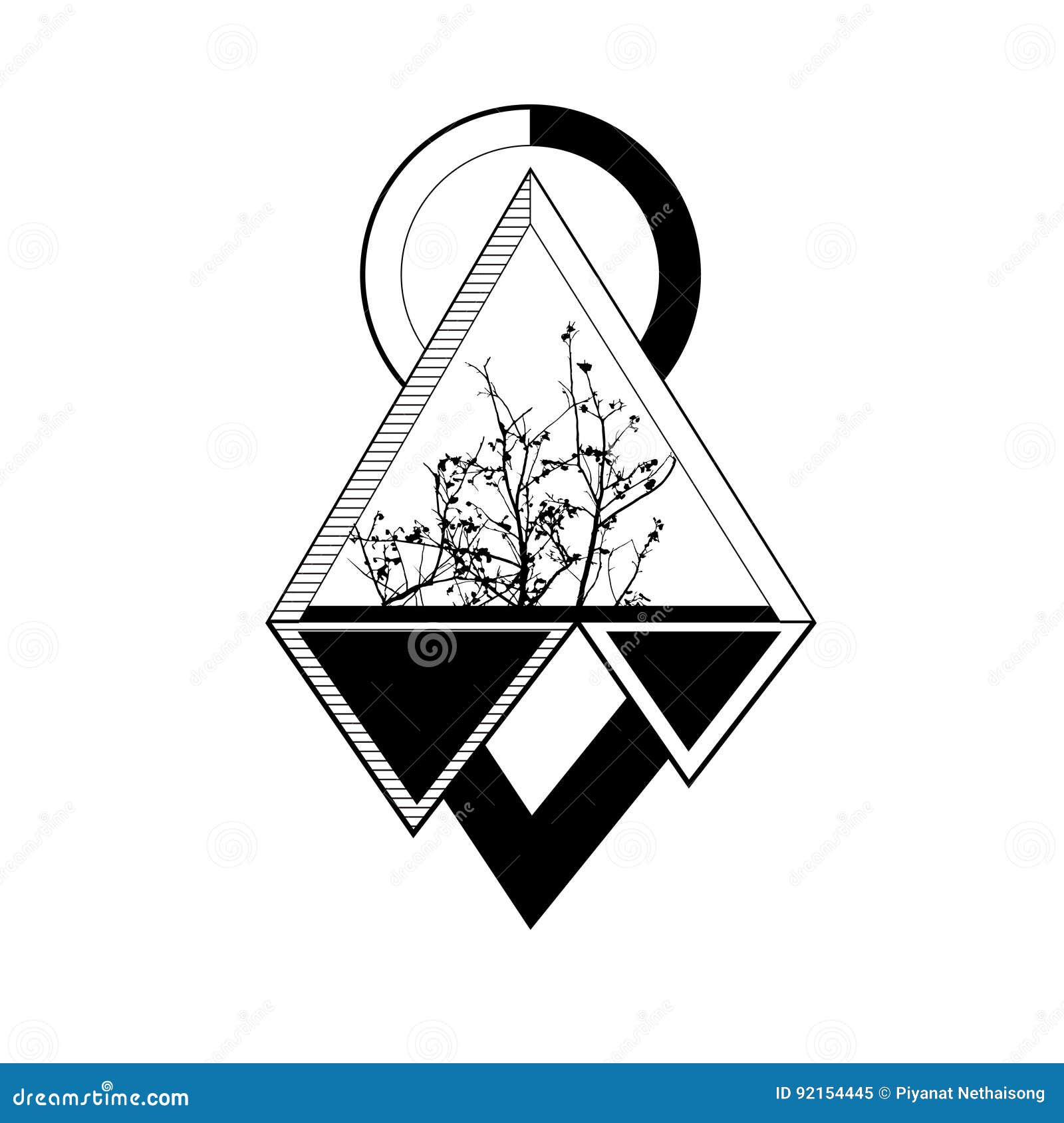 Abstract Geometry Wolf Design Tattoo Triangle Background Vector Image Stock  Illustration - Download Image Now - iStock