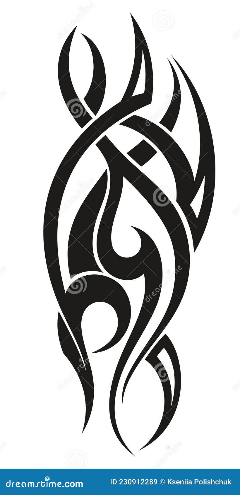 Black White Phoenix Tribal Tattoo Stock Vector Royalty Free 707915206   Shutterstock