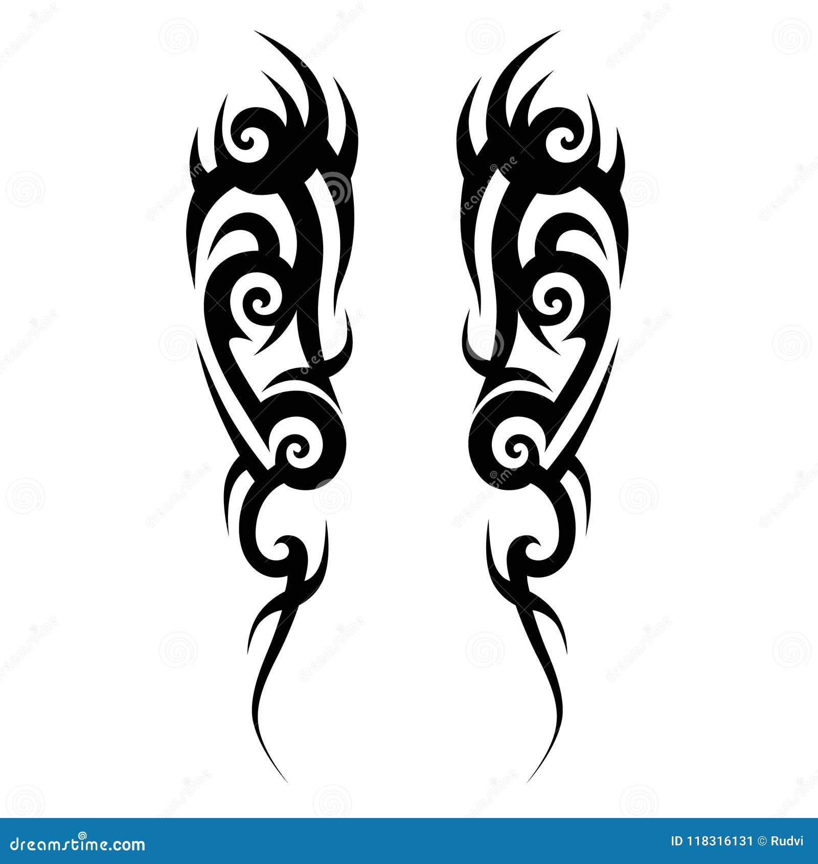 Tattoo Tribal Vector Design Sketch. Stock Vector - Illustration of designer,  forearm: 118316131