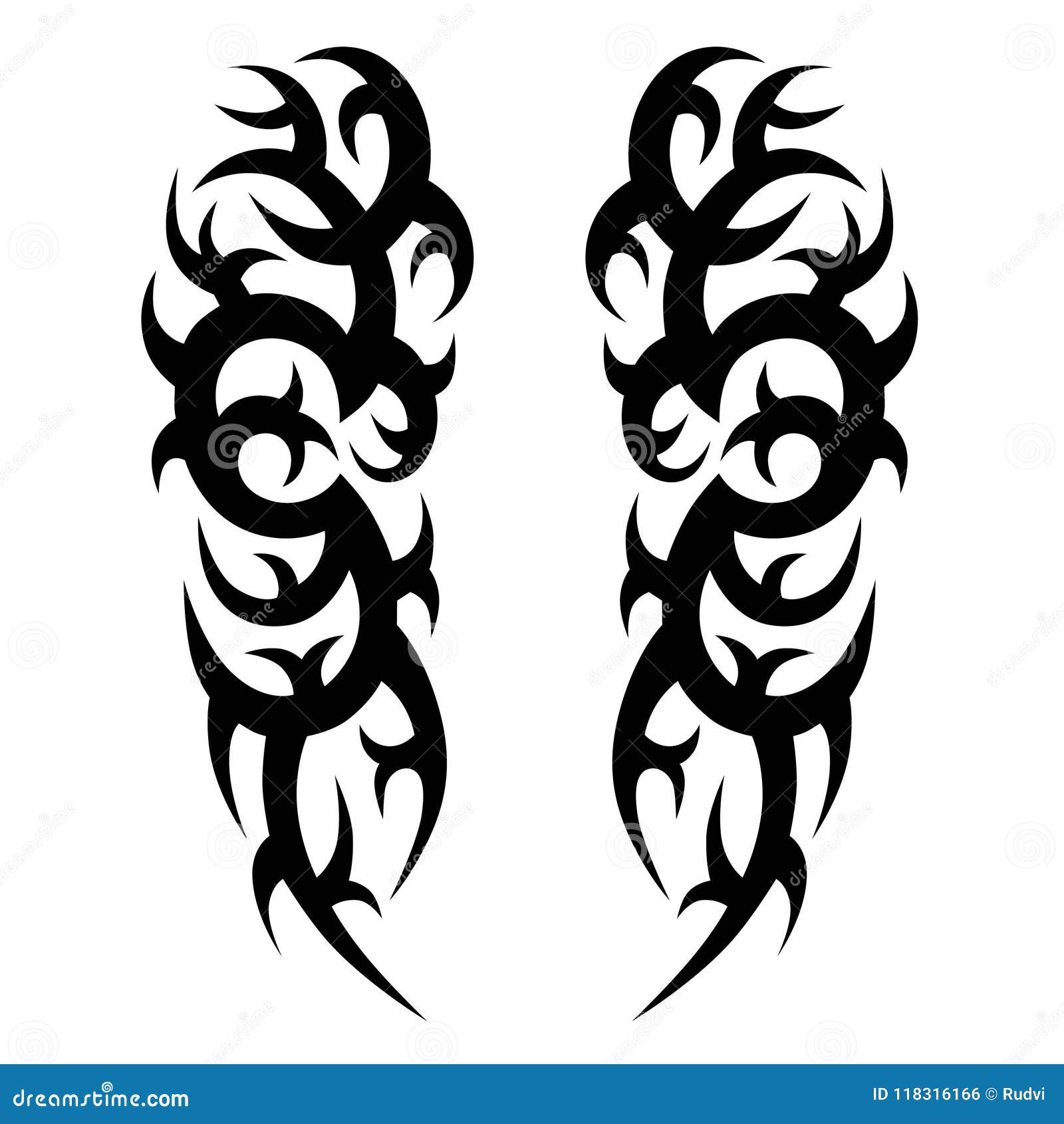 Eyes tribal tattoo design Royalty Free Vector Image